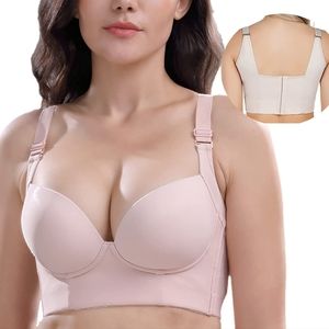 Full back coverage pushup bra